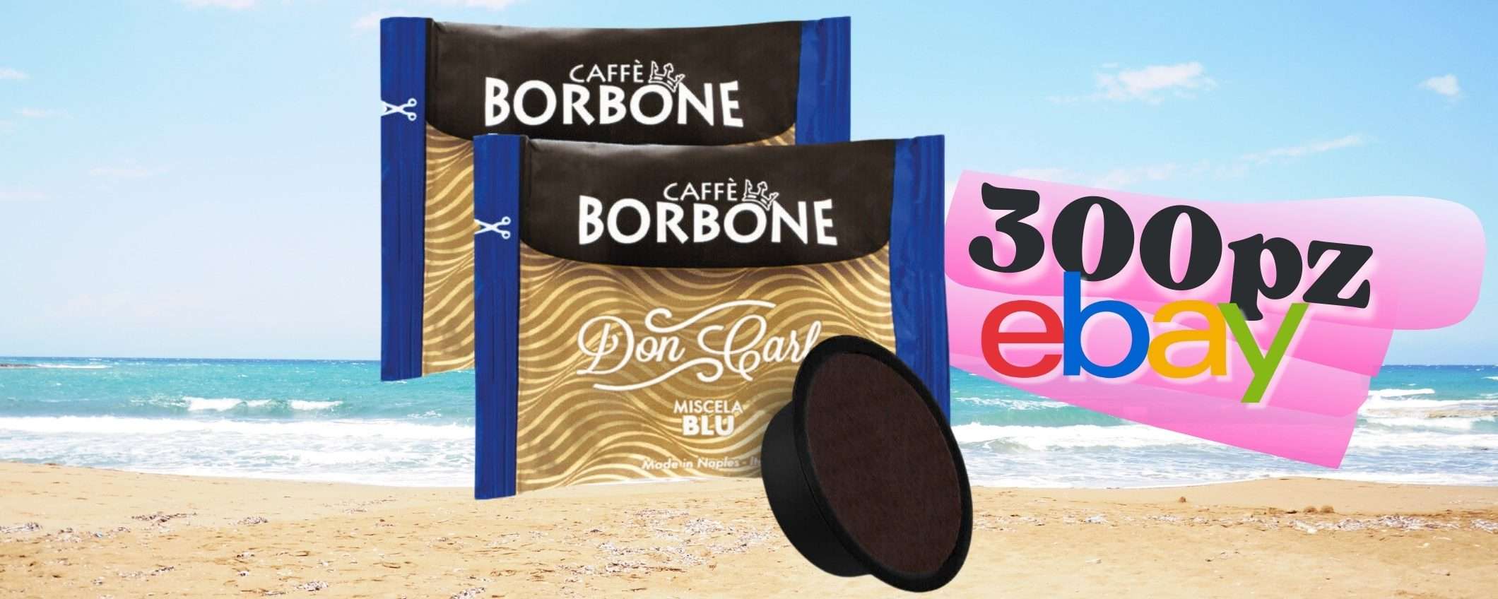 Formato SCORTA: 300 capsule Caffè Borbone Blu per LAVAZZA (0,19€ cad.)