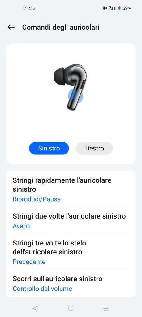 funzioni auricolari