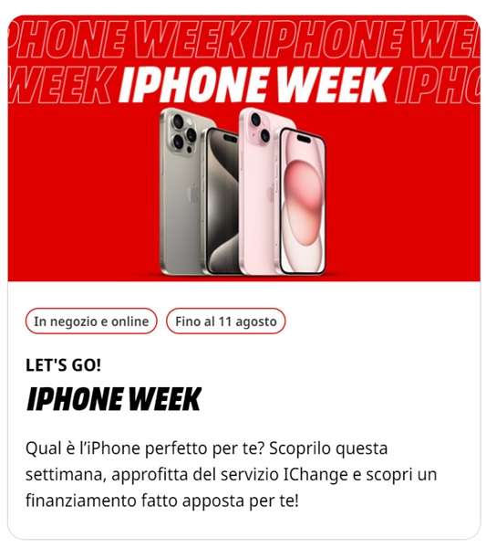 iphone week mediaworld promo