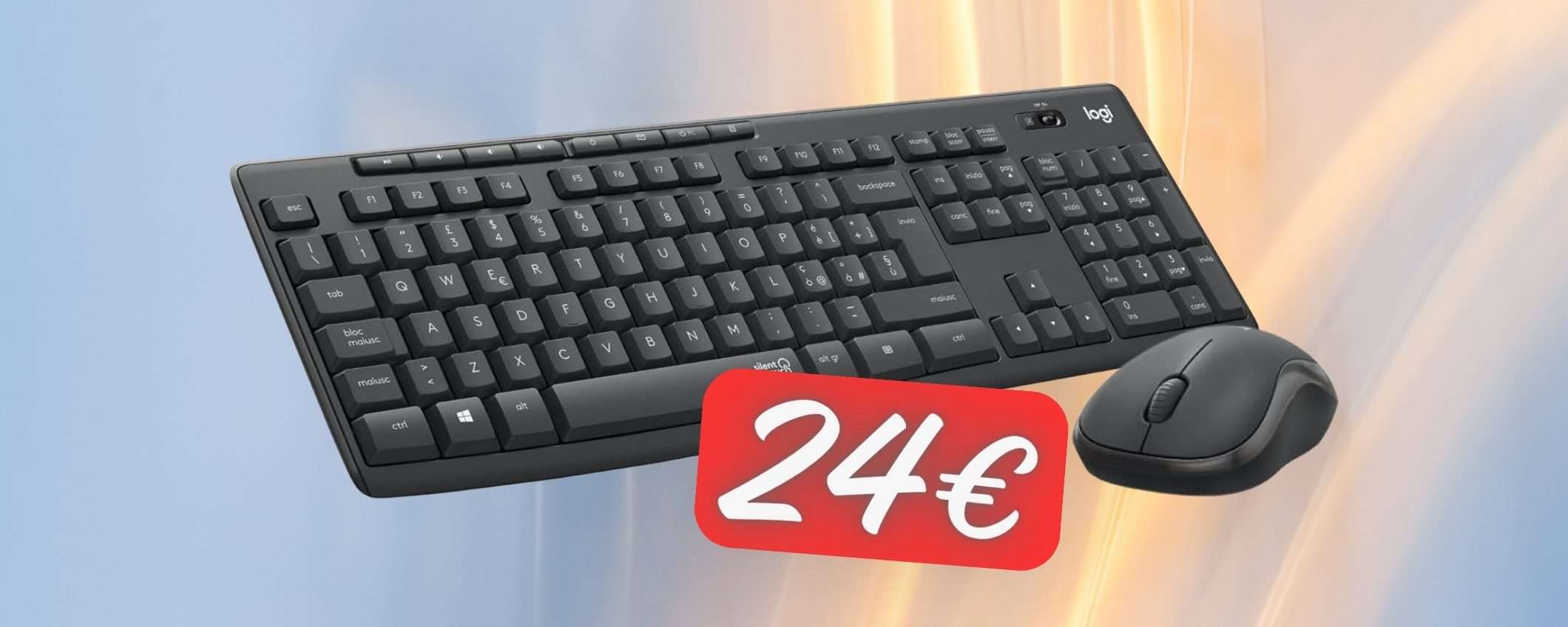 Logitech MK295: kit mouse e tastiera wireless a PREZZO SBRICIOLATO (24€)