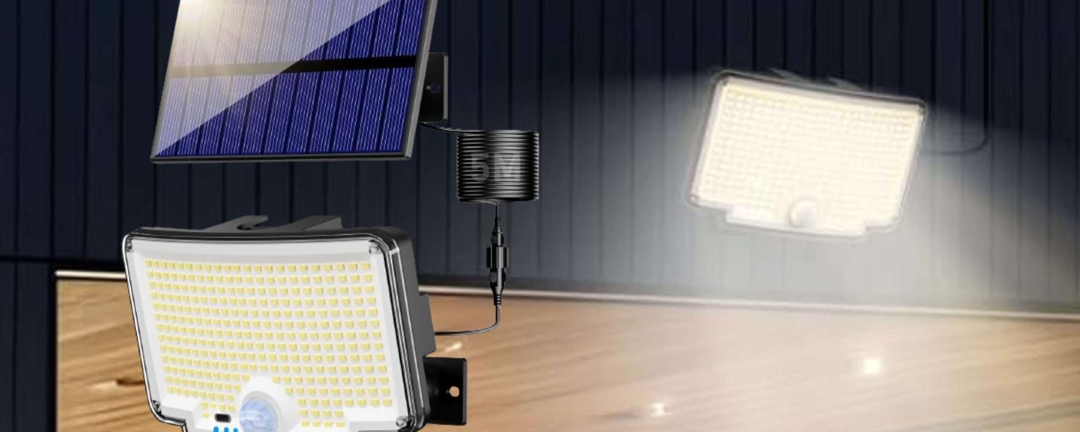 Potente luce solare 310 LED con telecomando a prezzo INCREDIBILE (12€)