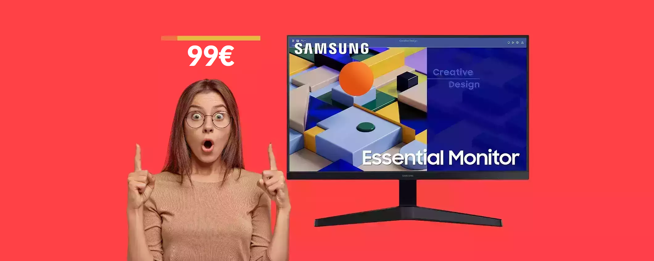 Monitor FullHD Samsung 24'': la scelta migliore ad appena 99€