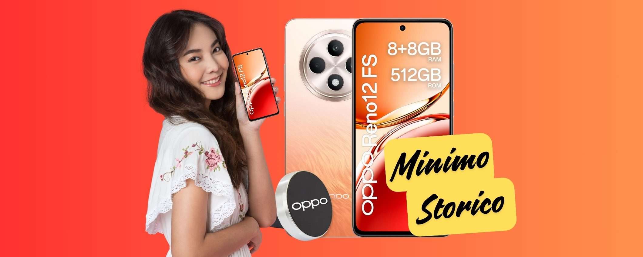 OPPO Reno12 FS (8+512GB) al MINIMO STORICO su Amazon