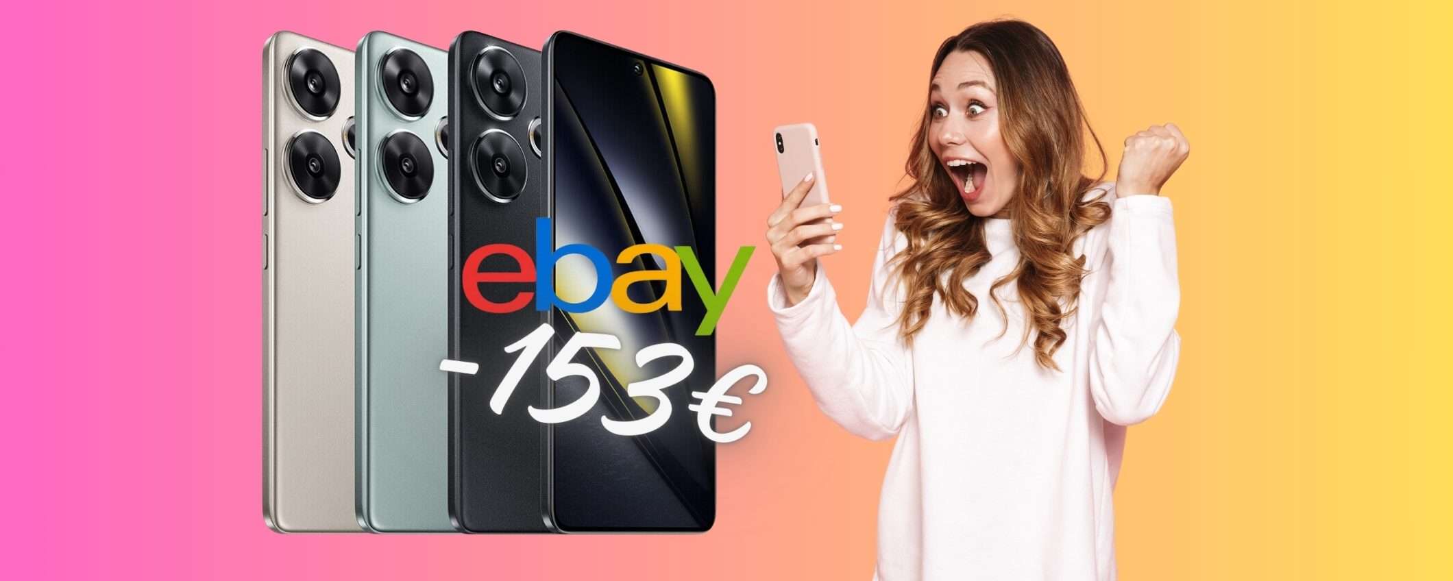 POCO F6 5G da 256 GB tuo a 153€ in MENO, offerta BOMBA eBay