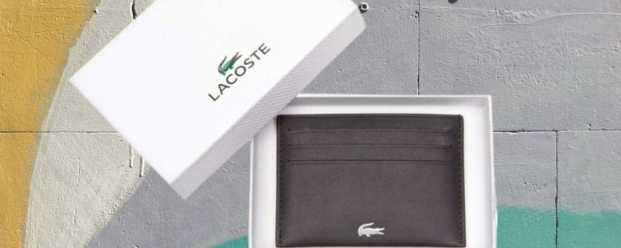 Lacoste SHOCK su Amazon: portafogli super lusso in sconto del 41% (29€)