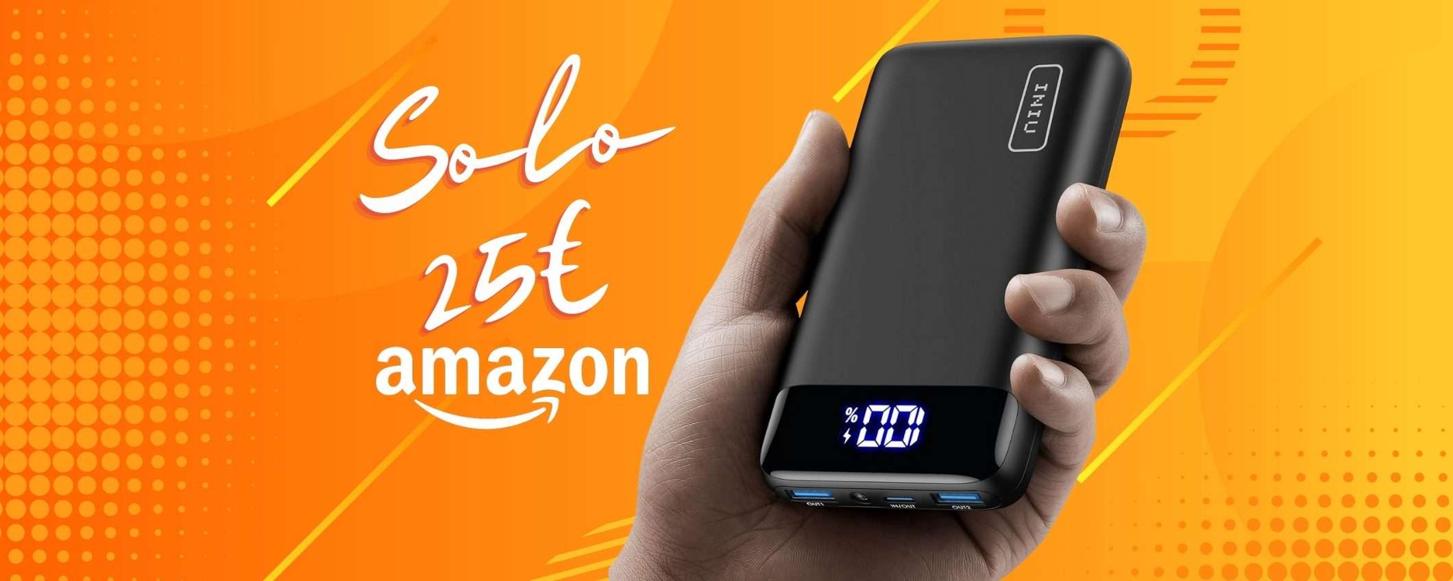 Power Bank POTENTE con capacità da 20000mAh a SOLI 25€