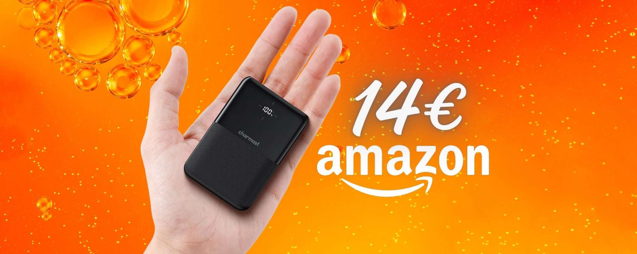 Power Bank POTENTISSIMO che sta nel palmo della mano tuo a 14€