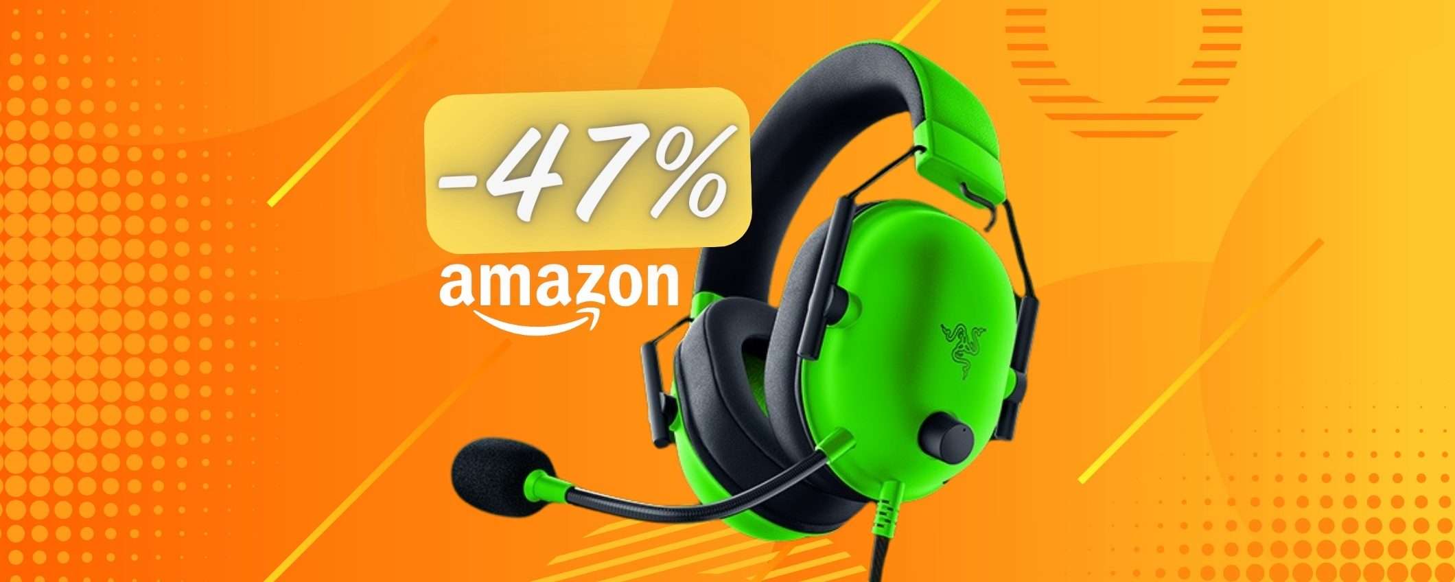 Razer BlackShark V2 X: cuffie da gaming con microfono tue al 47% in MENO