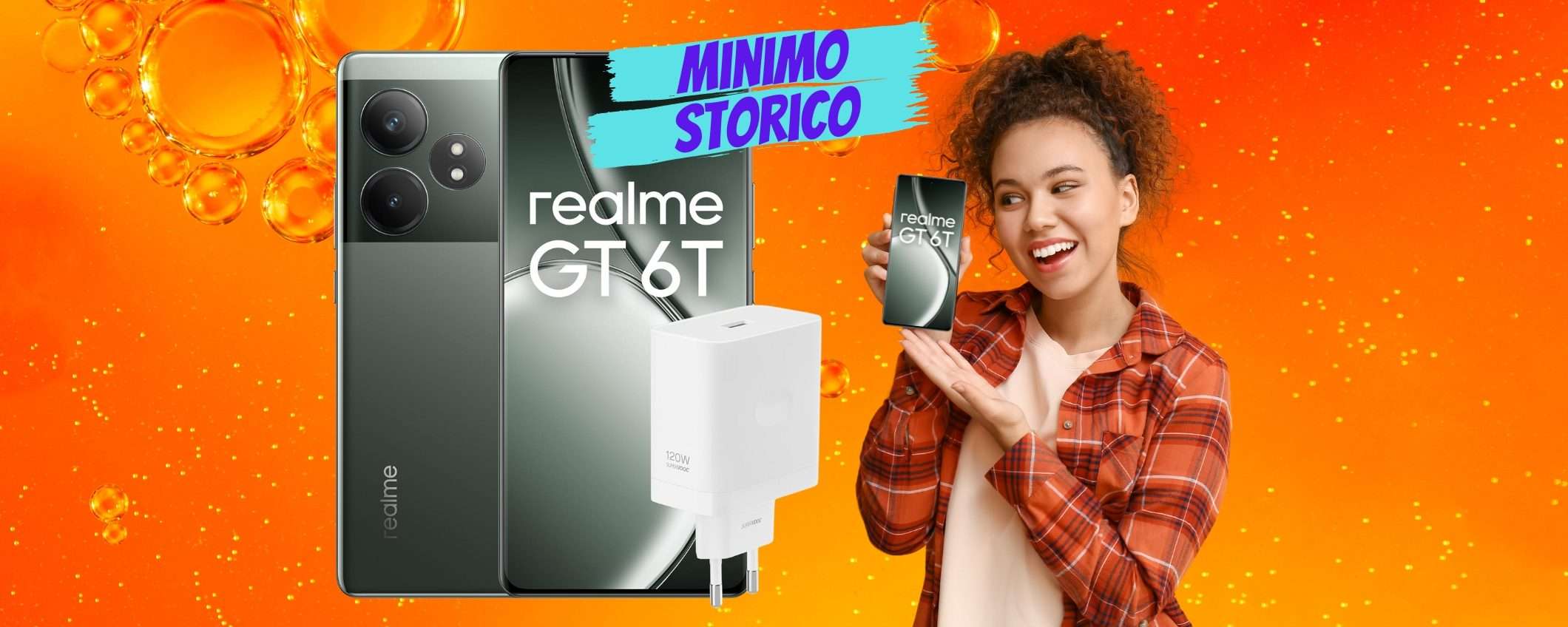 Realme GT 6T da 256GB e caricatore da 120W incluso al MINIMO STORICO