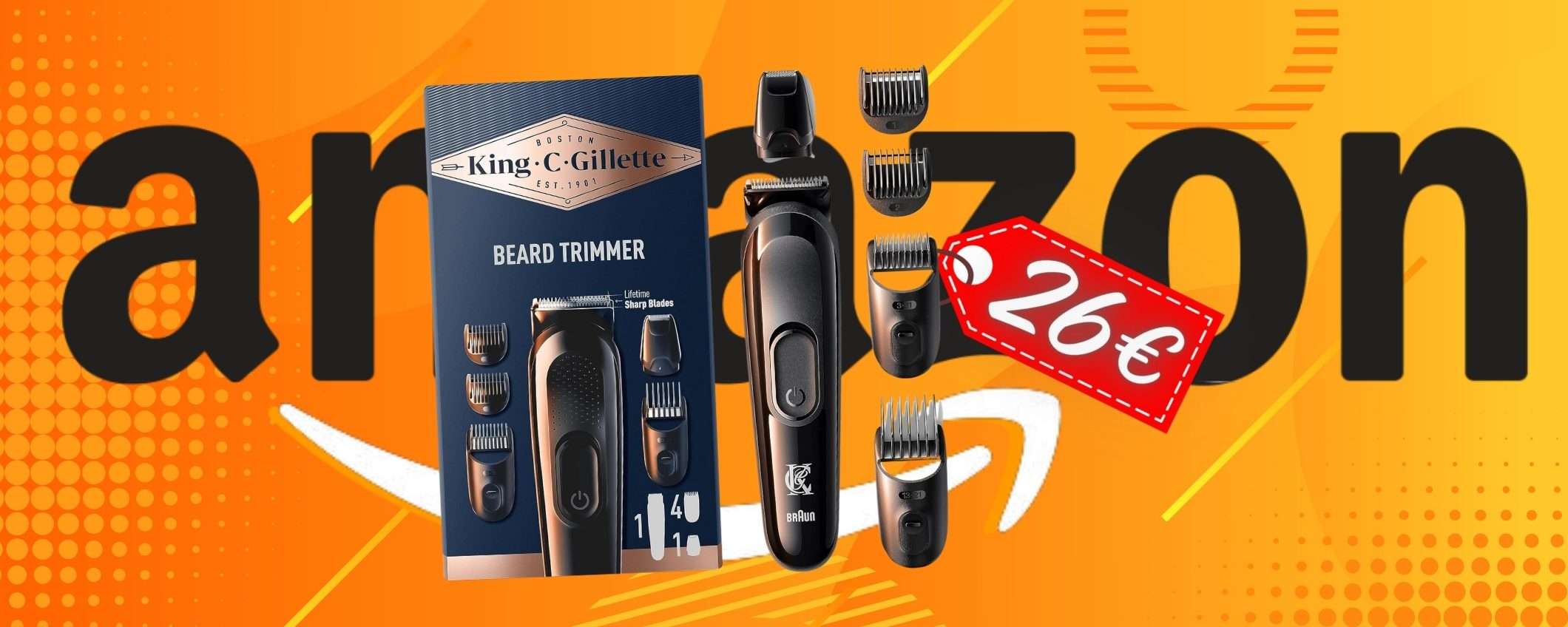 Regolabarba senza fili King C Gillette a PREZZO SHOCK su Amazon (26€)