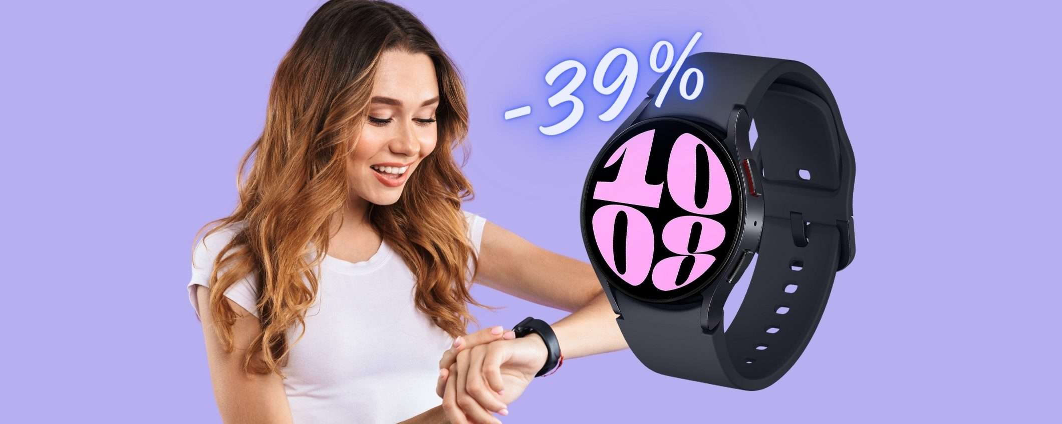 Samsung Galaxy Watch6 da 40mm in OFFERTA FOLLE al 39% (Amazon)