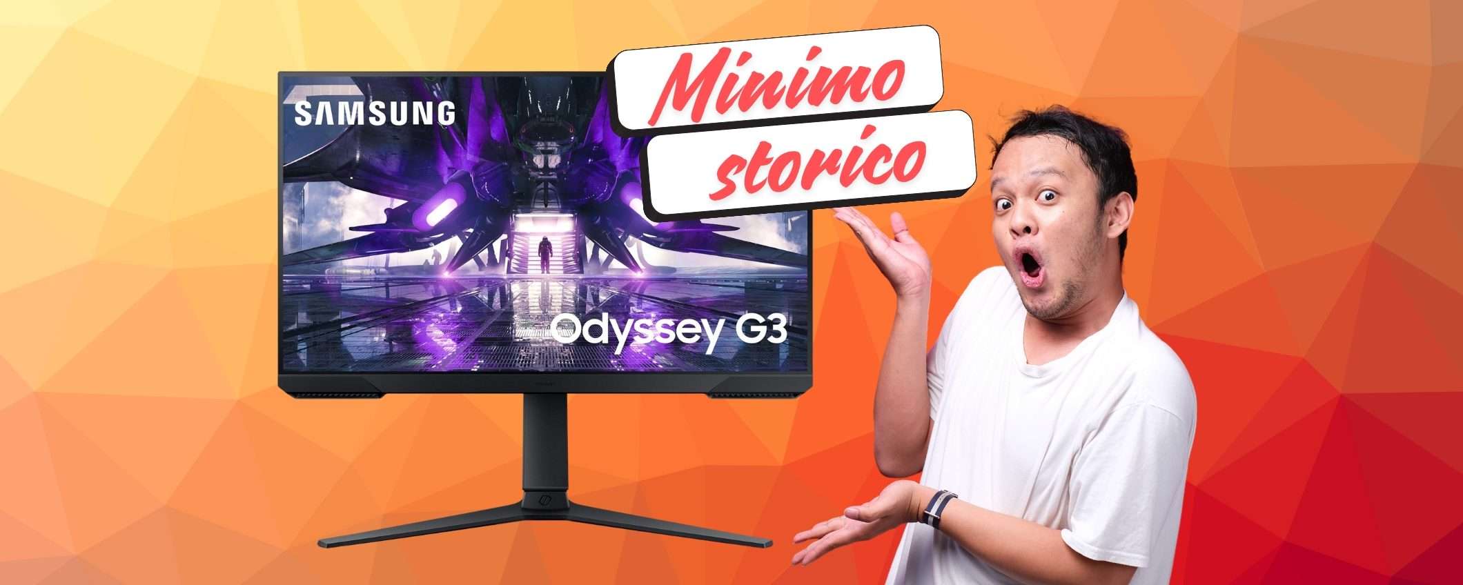 Samsung Odyssey G3: il monitor da gaming al MINIMO STORICO Amazon