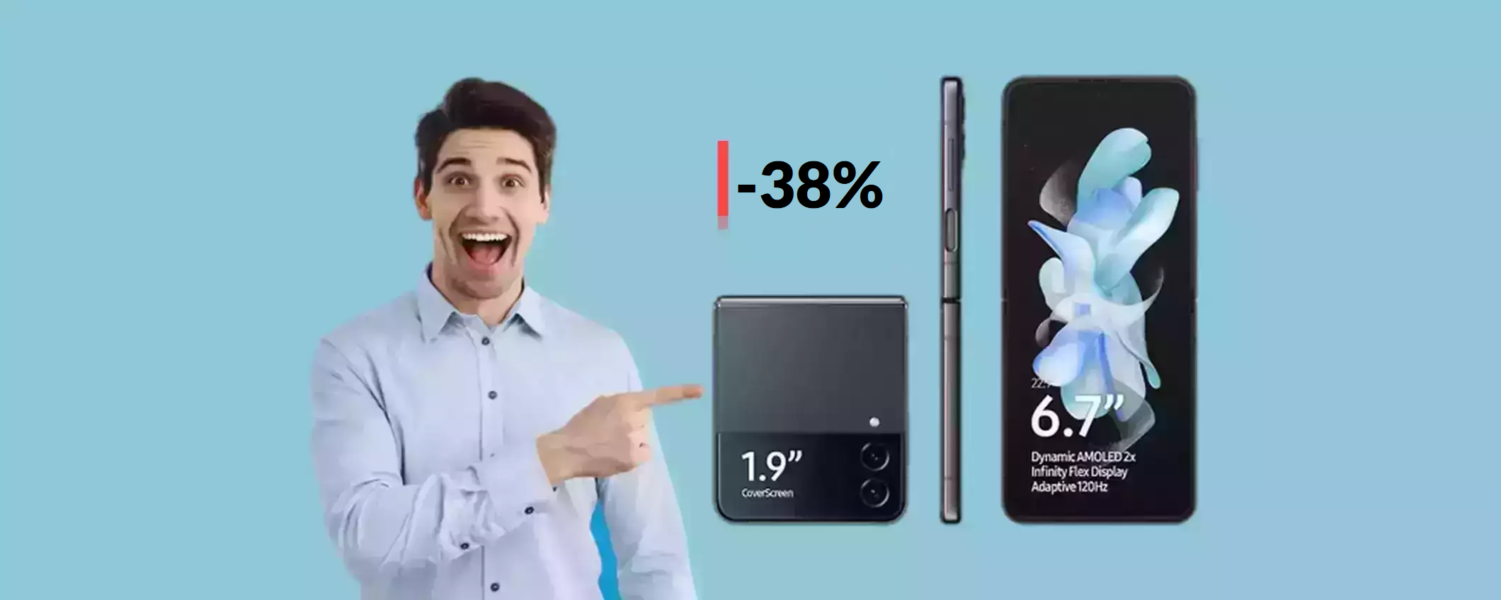 Samsung Galaxy Z Flip 4 è irrinunciabile con il super sconto (-38%)