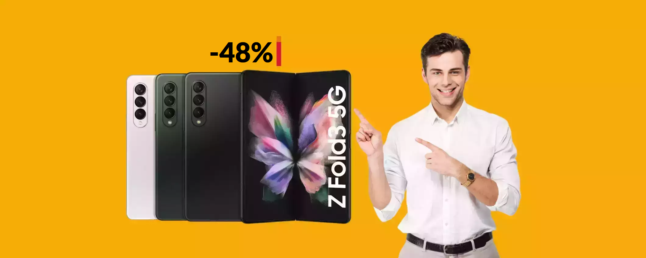 Samsung Galaxy Z Fold3: uno sconto da mani nei capelli (-48%)