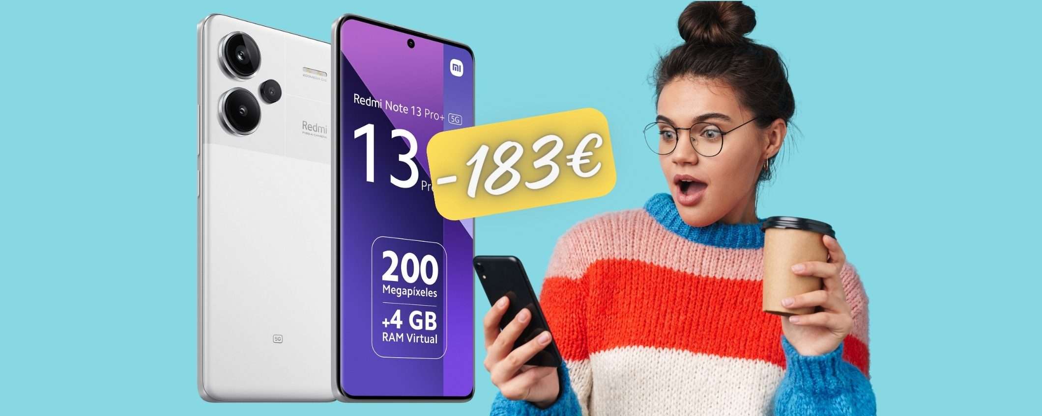 SCONTO FOLLE di 183€ su eBay per l'epico Redmi Note 13 Pro+ 5G