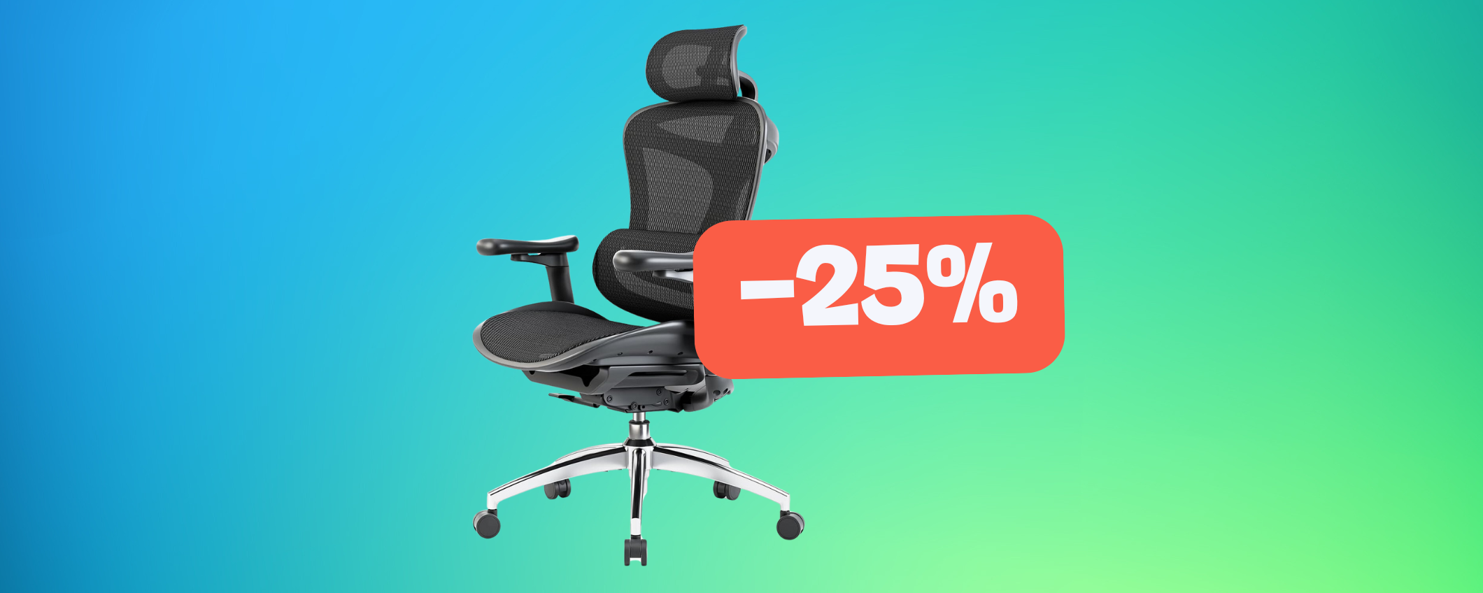 Sedia ergonomica da ufficio in super sconto (-25%)