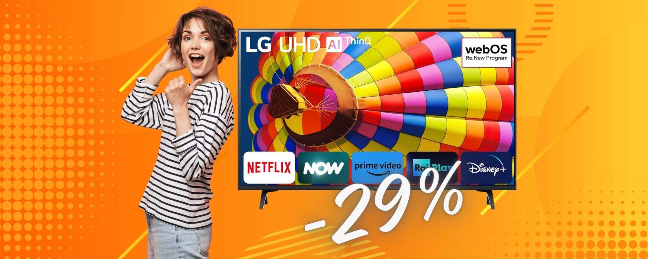 Smart TV LG UHD da 43 pollici tua a 63€ al mese SENZA INTERESSI (Amazon)