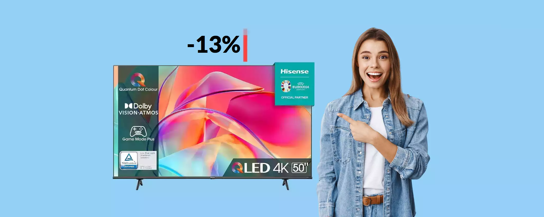 Smart TV 4K 50'' Hisense da non perdere: il prezzo va sotto i 400€