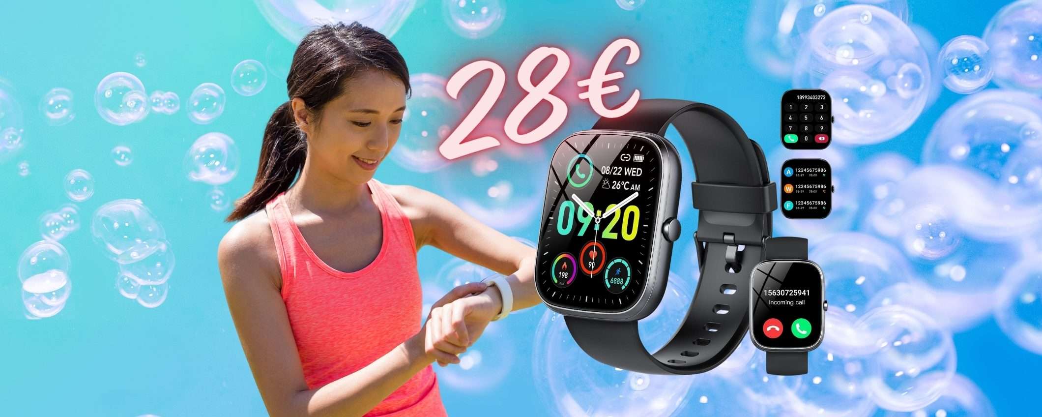 Smartwatch con microfono per chiamate a SOLI 28€? Su Amazon è possibile