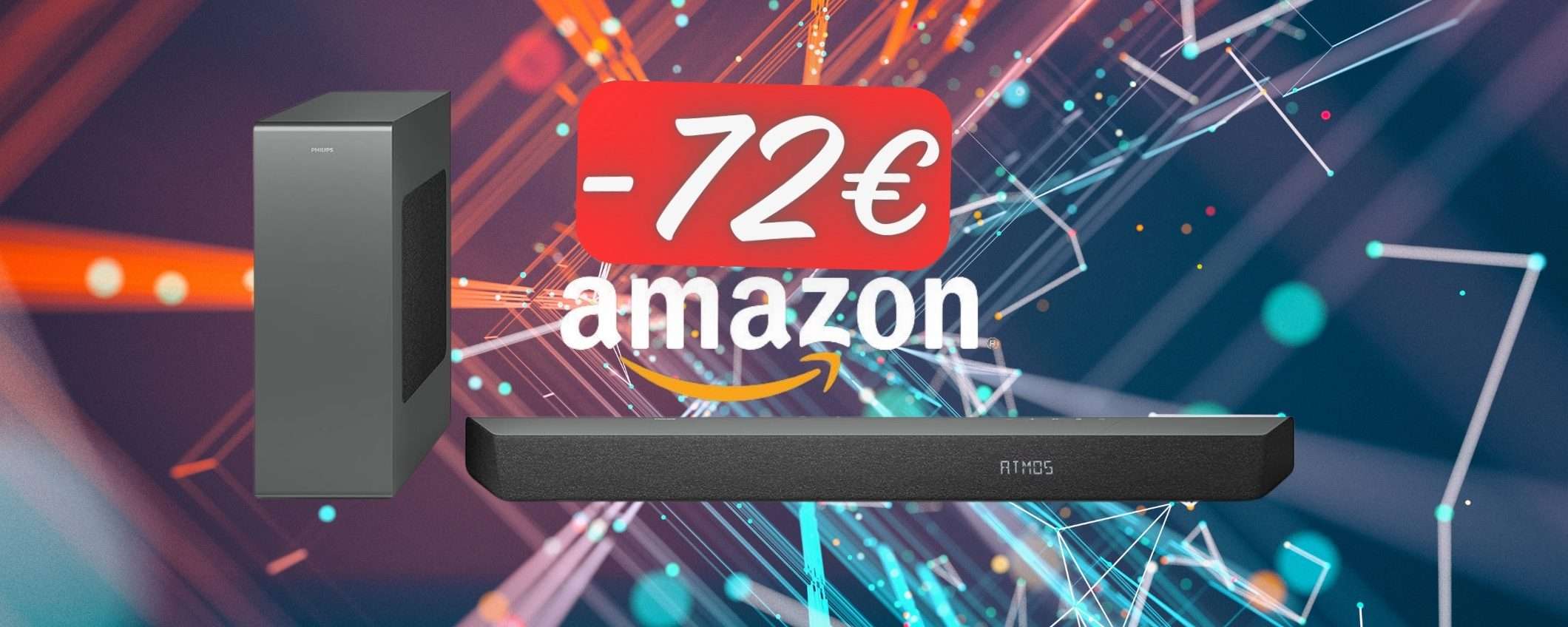 Soundbar Philips con subwoofer wireless in SCONTO di oltre 72€