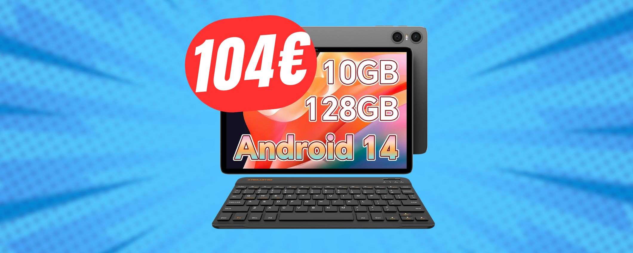 SCONTO FOLLE: tablet Android con tastiera, mouse e 10GB RAM a soli 104€!