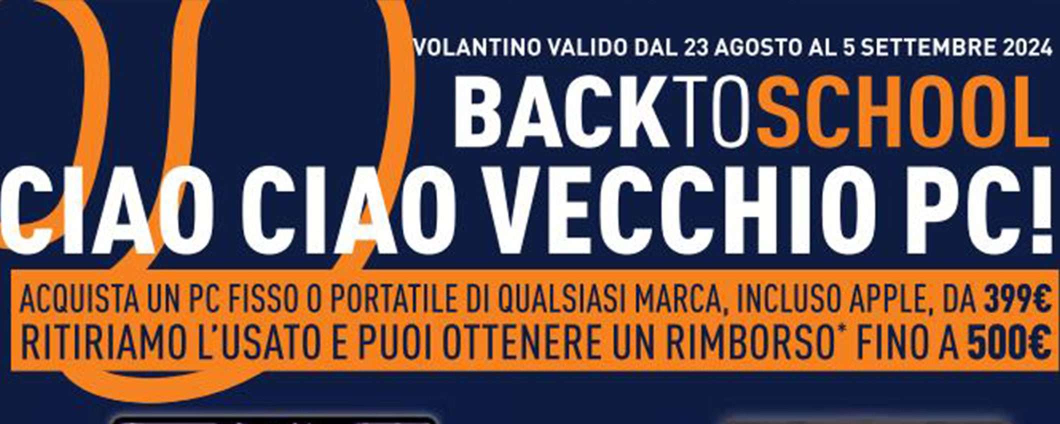 Volantino Unieuro: i migliori PC per ricevere fino a 500 euro di rimborso