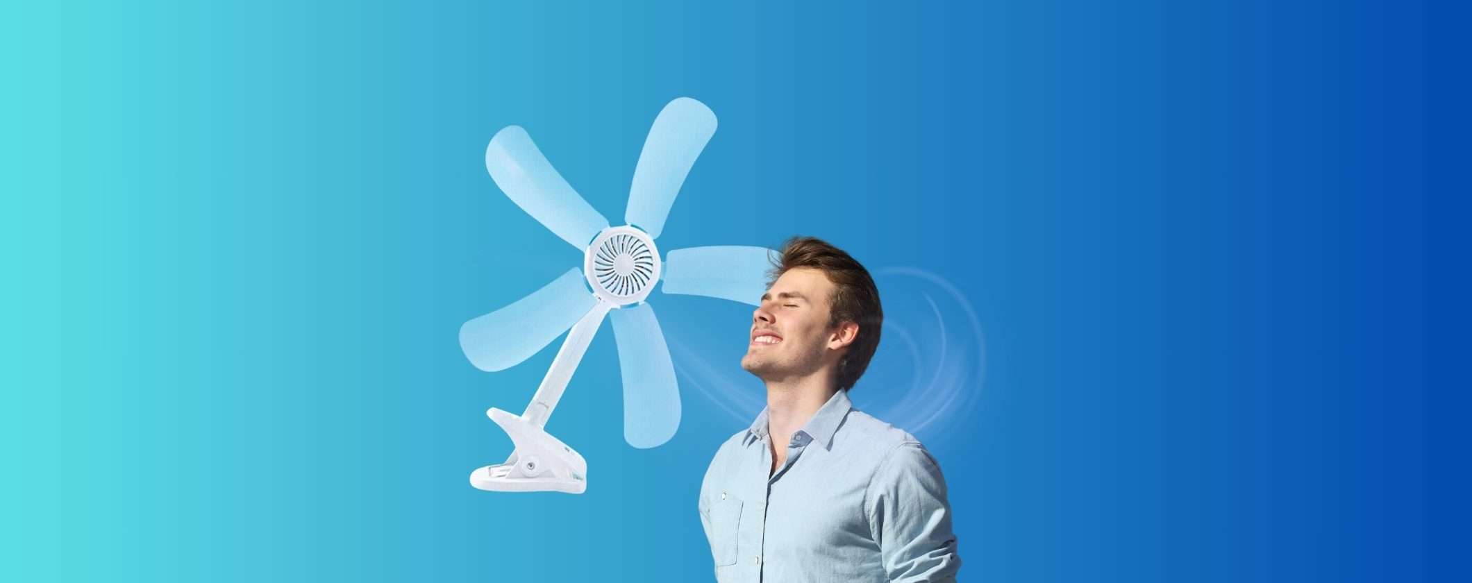 Ventilatore 5 Pale a pinza da scrivania: solo 10€ su eBay