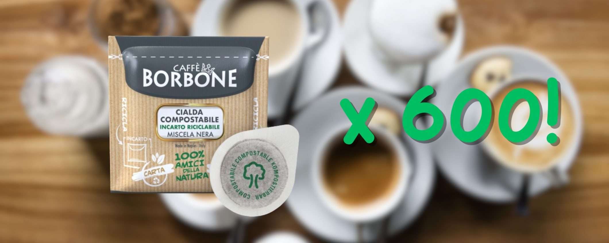 Caffè Borbone Miscela Nera: 600 cialde ESE 44mm a soli 78€ su eBay