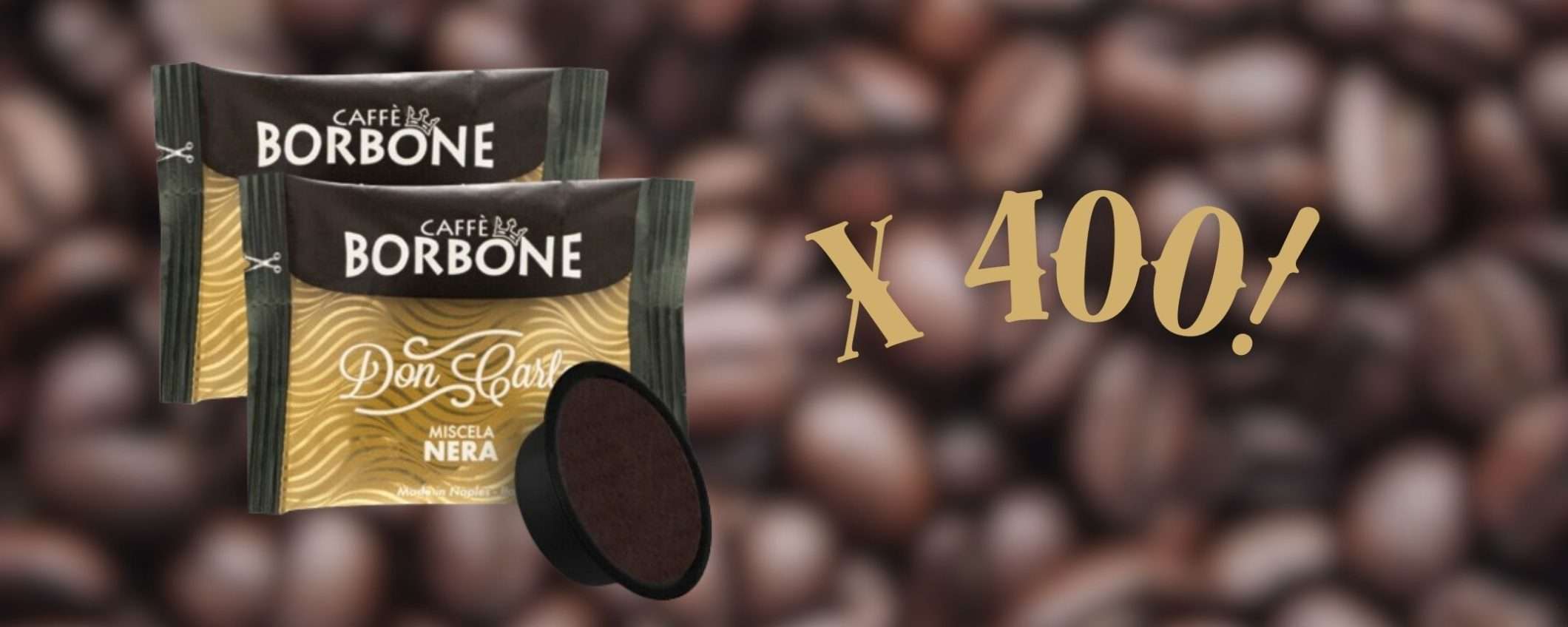 Caffè Borbone Don Carlo Miscela Nera: 400 capsule per A Modo Mio a soli 67€