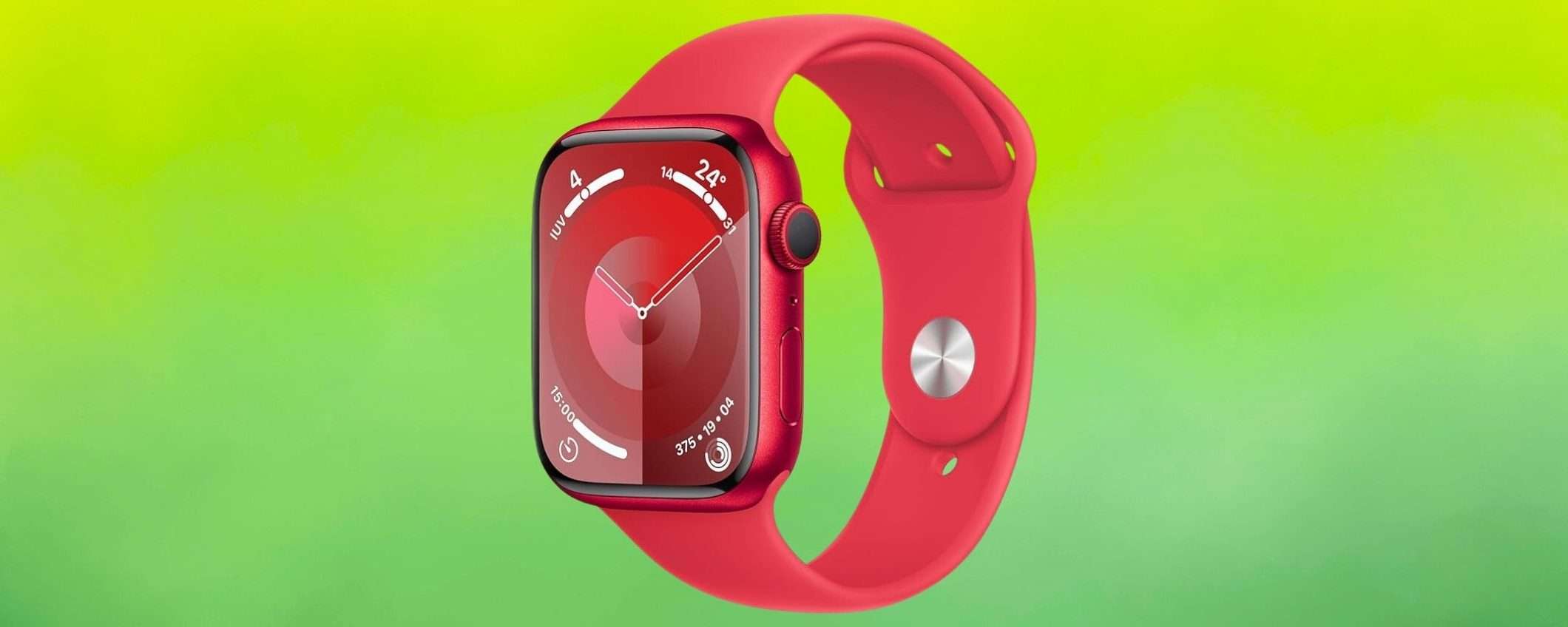 Apple Watch Series 9: la colorazione (PRODUCT) RED crolla al minimo storico Amazon