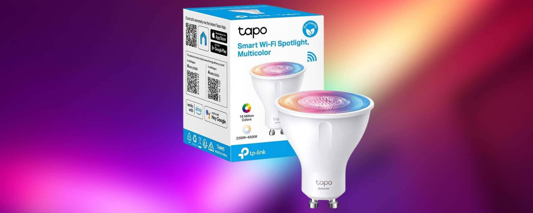 Lampadina smart WiFi TP-Link GU10 in scontissimo a soli 8,99€ su Amazon