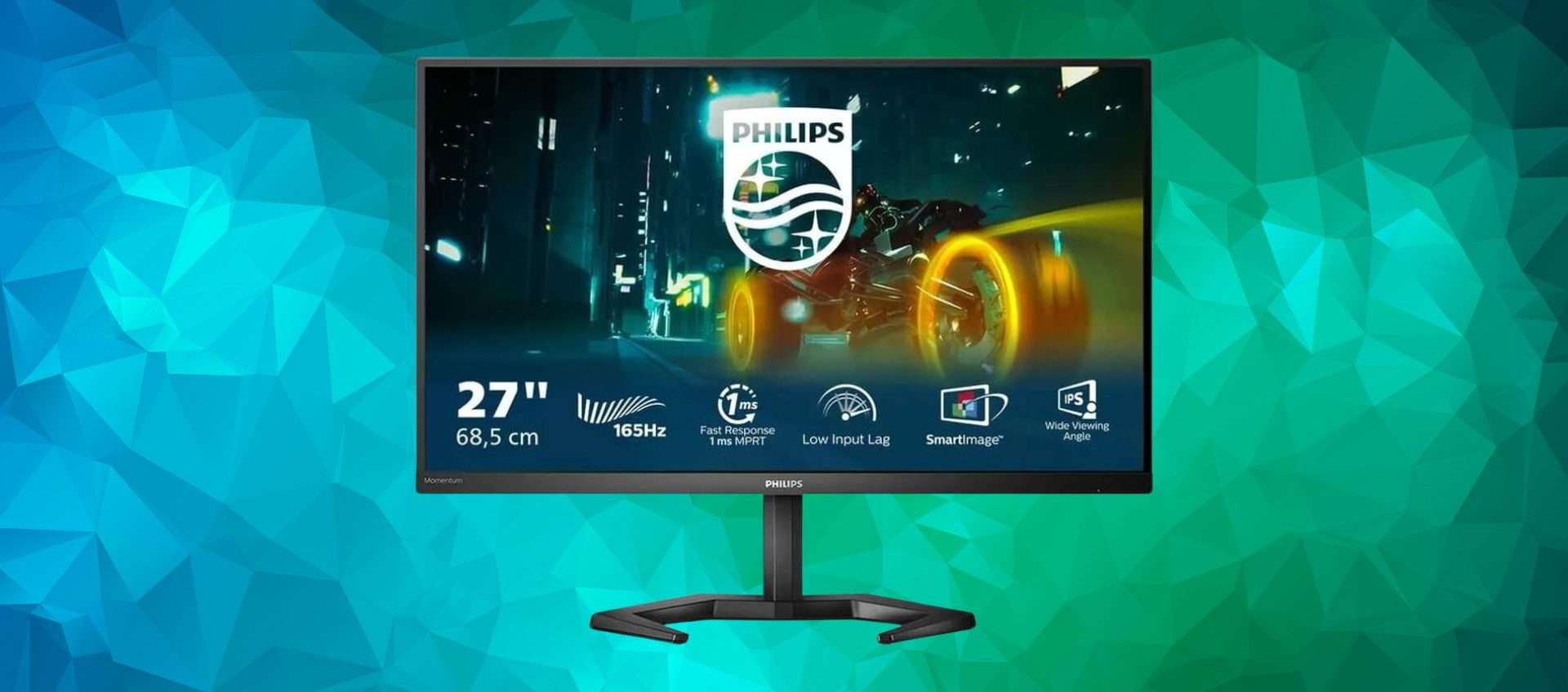 Monitor gaming Philips Evnia, il prezzo cala del 57%: 165Hz e tempo risposta 1ms