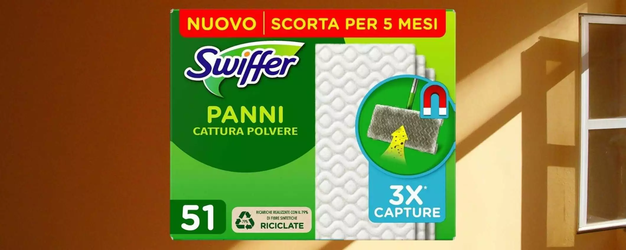 Panni catturapolvere Swiffer: la scorta per 5 mesi in offerta a meno di 10€