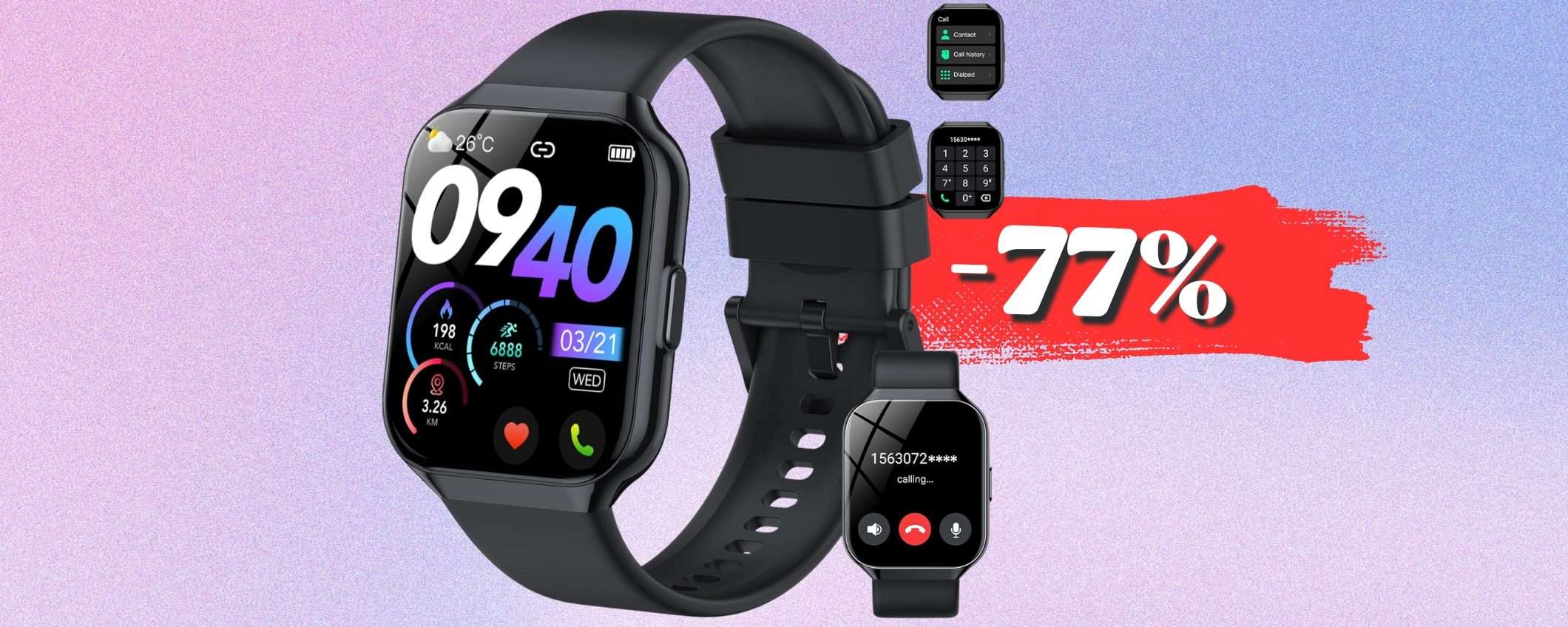 Al tuo polso un COLOSSO di smartwatch, sconto 77% per un multitasking