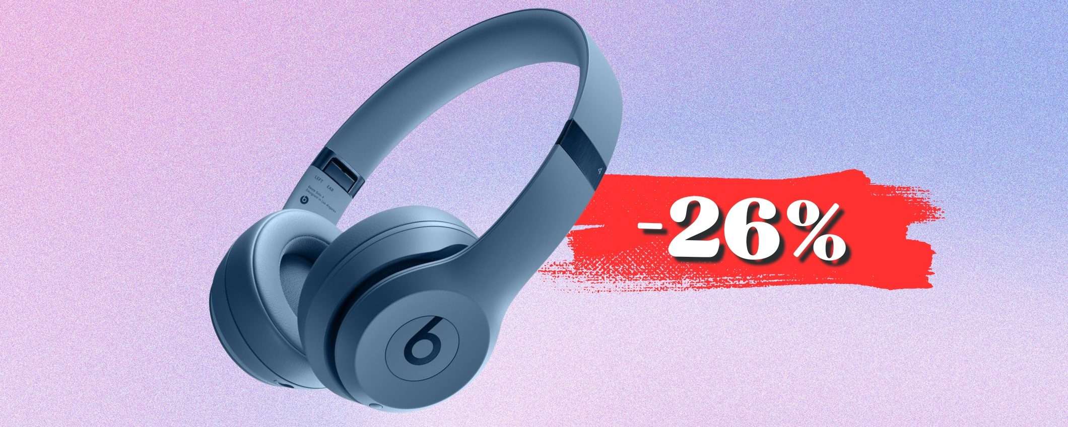 Beats Solo 4, cuffioni Bluetooth dall'audio SPAZIALE ora in promo (-26%)