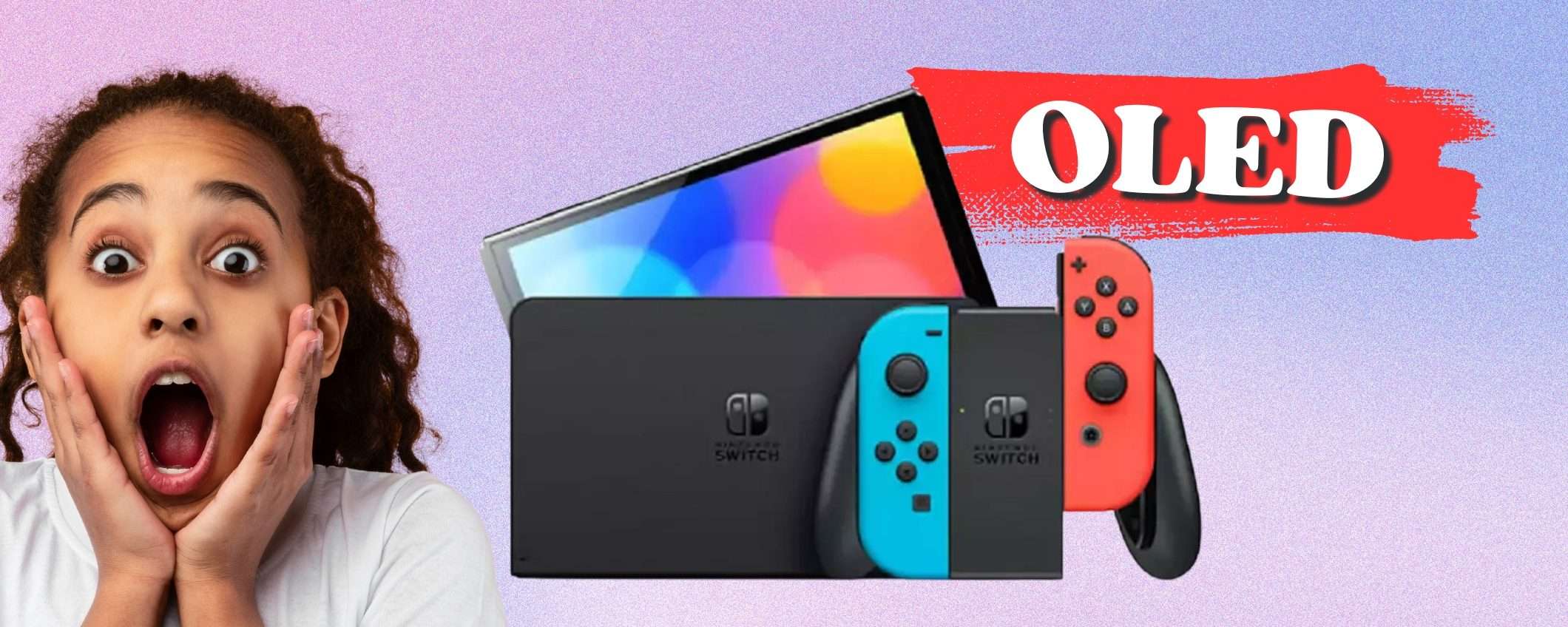 Nintendo Switch OLED scende sotto i 270€, JoyCon Blu/Rosso