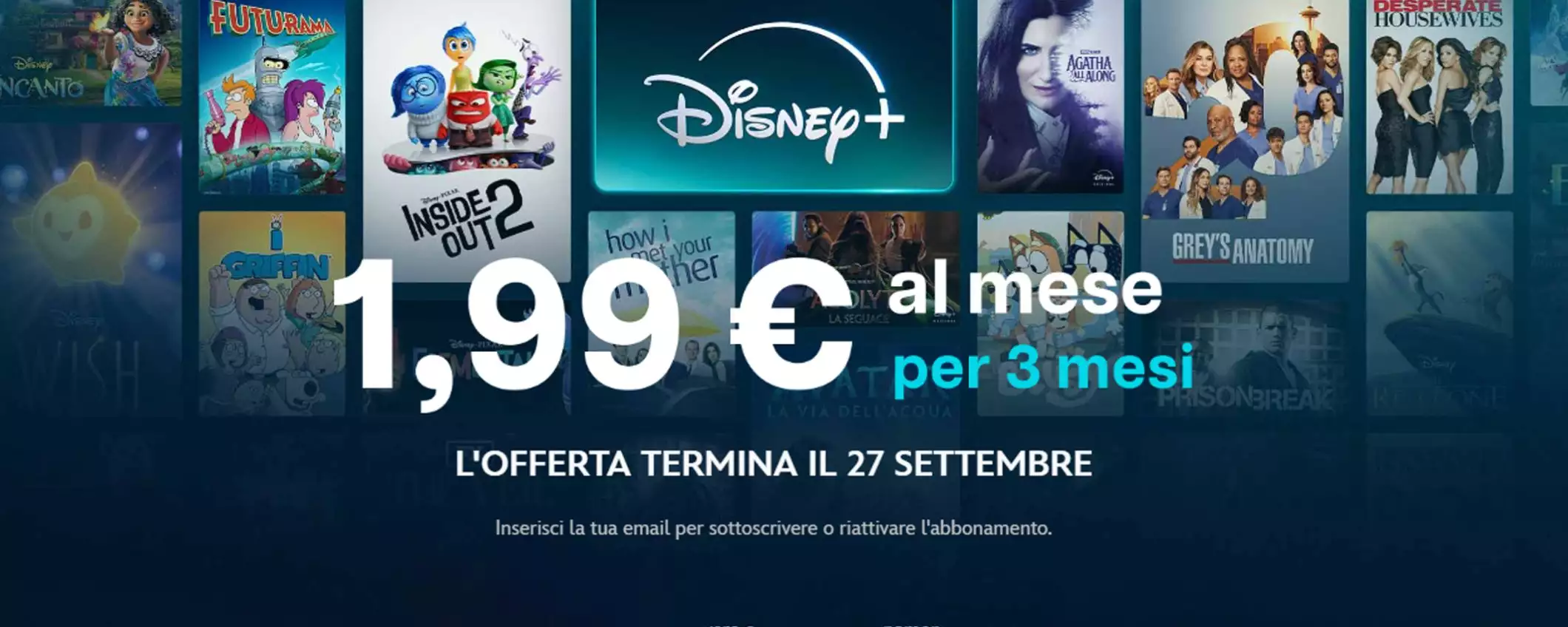 Disney+, torna l'attesissima promozione: 1,99 euro al mese per tre mesi