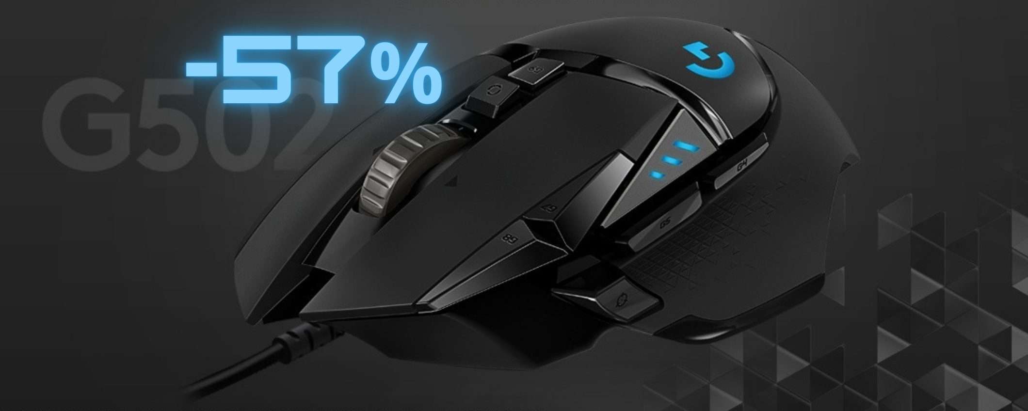 Logitech G G502 HERO è il mouse più venduto al mondo, ora al 57%