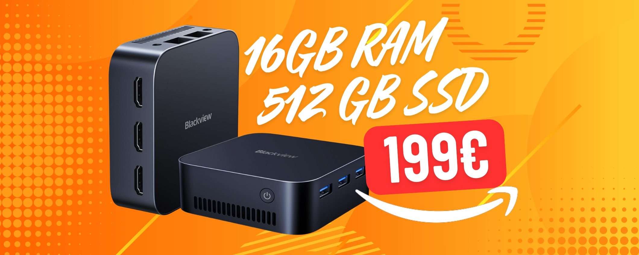 Mini PC potentissimo grazie a 16GB di RAM e un SSD da 512GB (solo 199€)