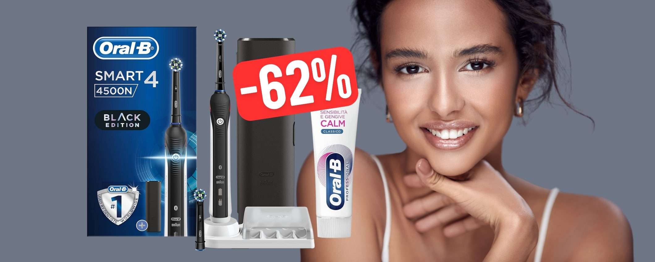 Oral-B Smart 4 in OFFERTA a TEMPO al 62% su Amazon, ora solo 49€