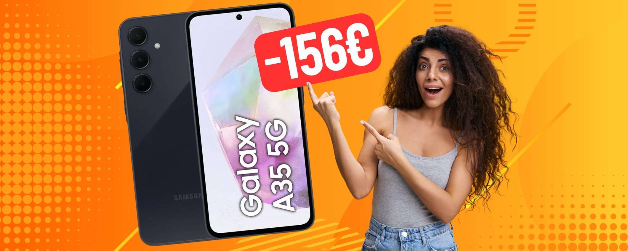 Samsung Galaxy A35 5G da 256GB passa da 409€ a 253€ solo su eBay