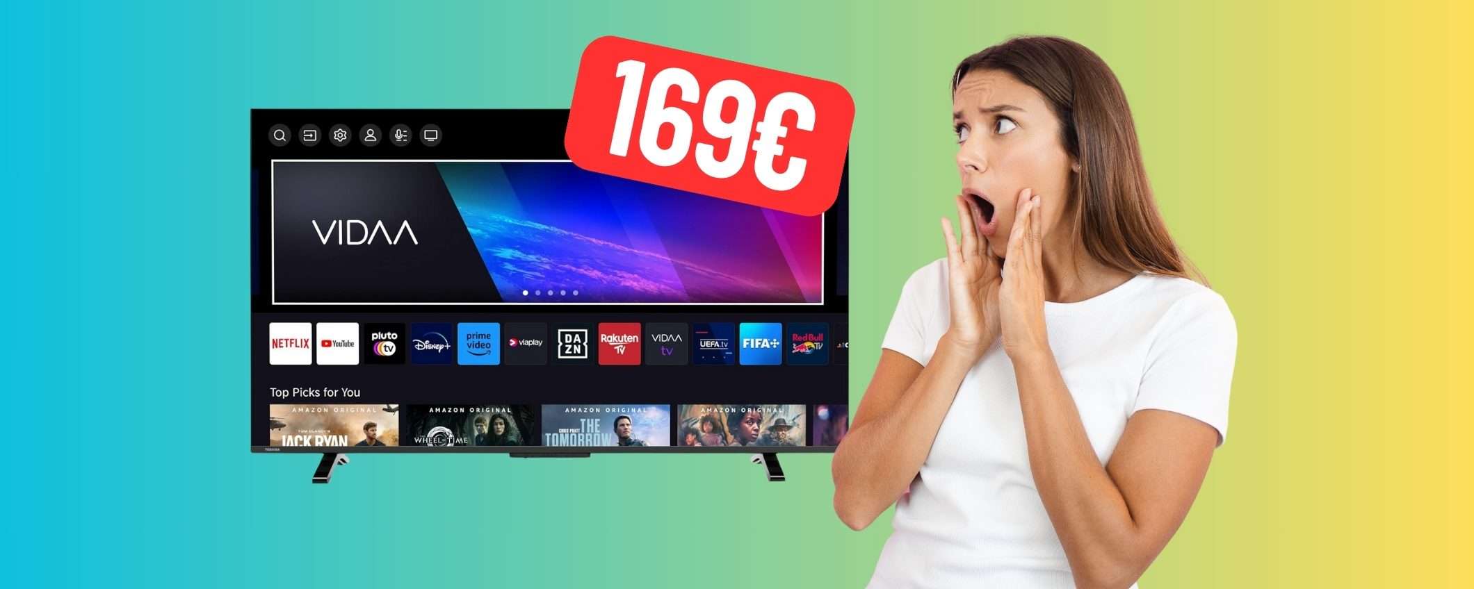 Smart TV Toshiba da 40 pollici FHD al minimo storico su Amazon (169€)