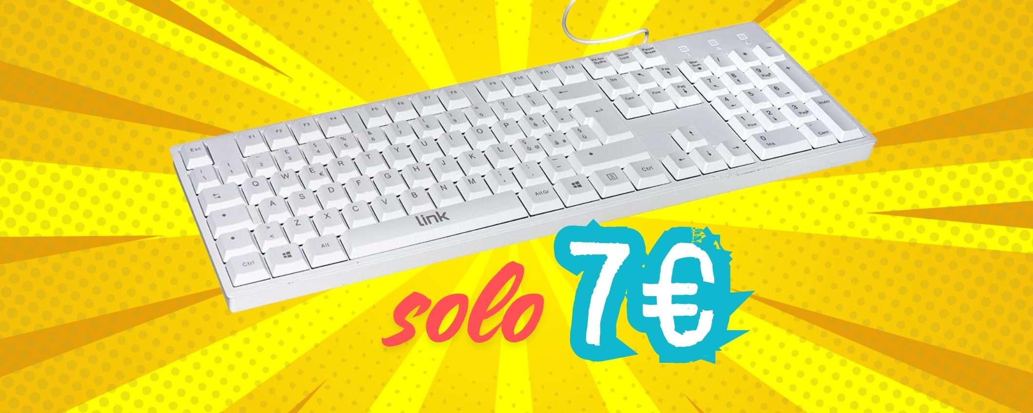 Tastiera con cavo USB a circa 7€ su Amazon, affare da non perdere