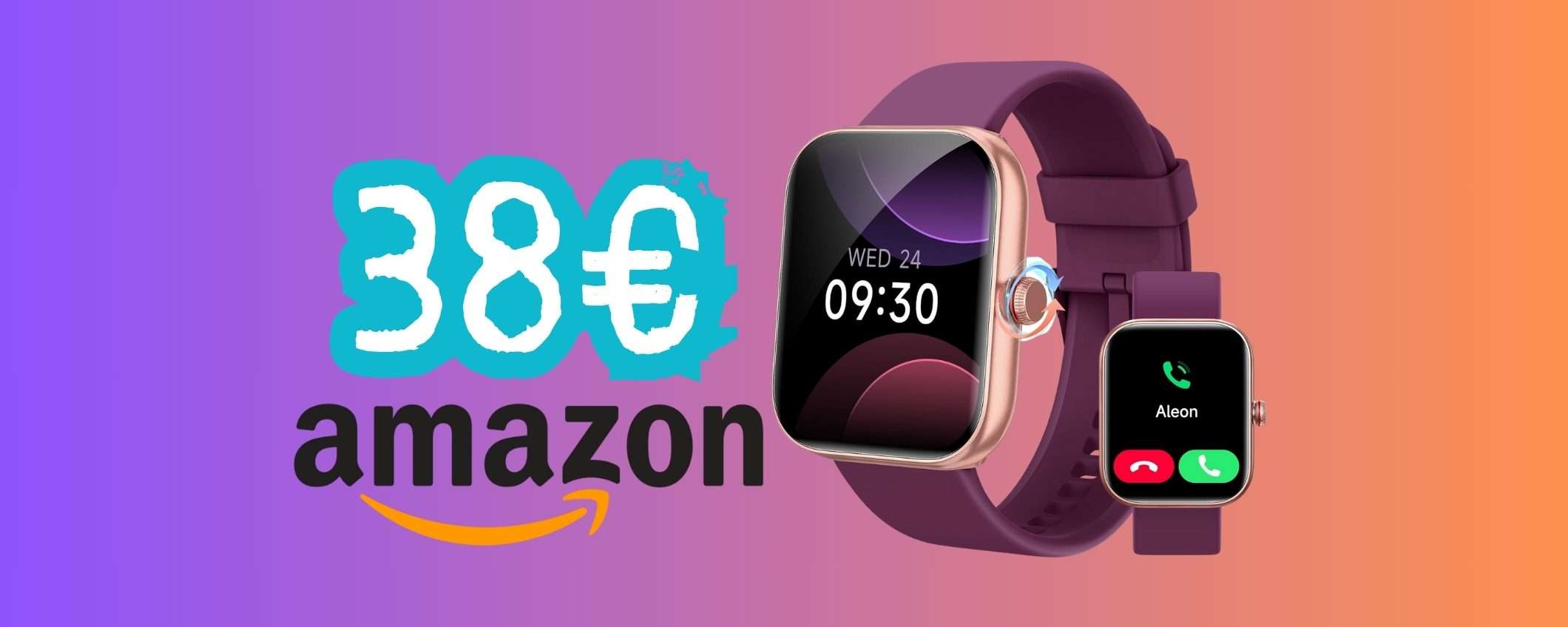 Tieniti in forma e rispondi alle chiamate con questo smartwatch a 38€