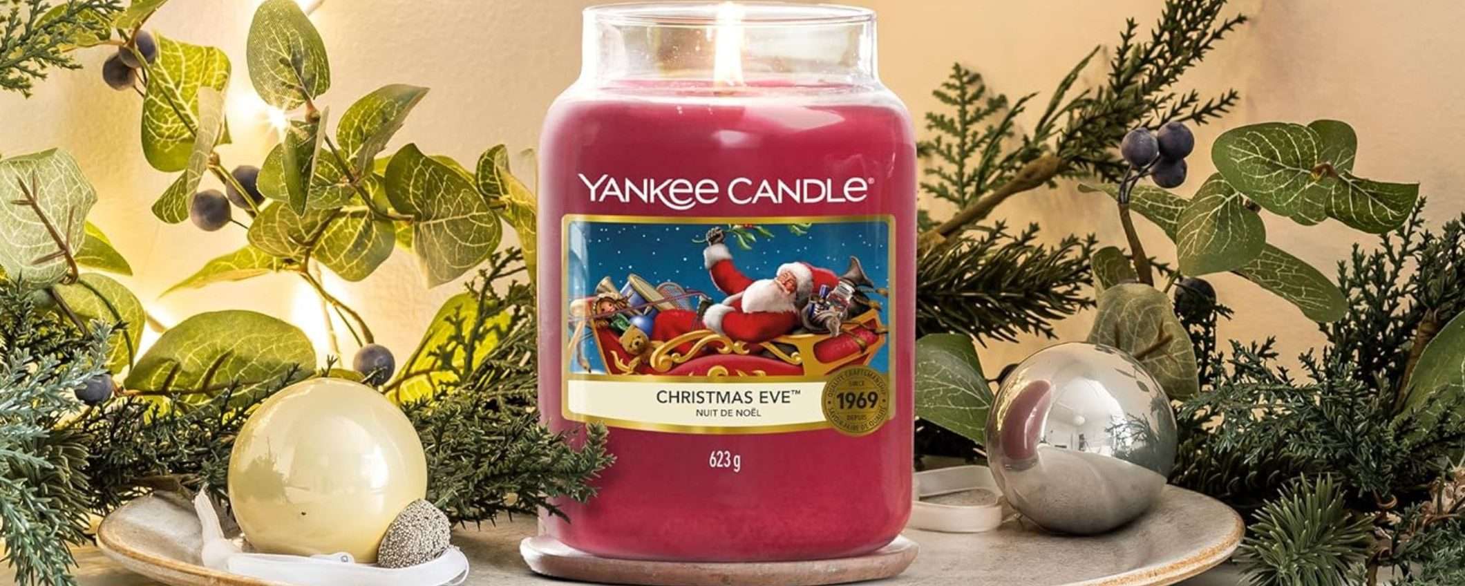 La candela natalizia di Yankee Candle in giara grande è in offertissima Amazon (-31%)