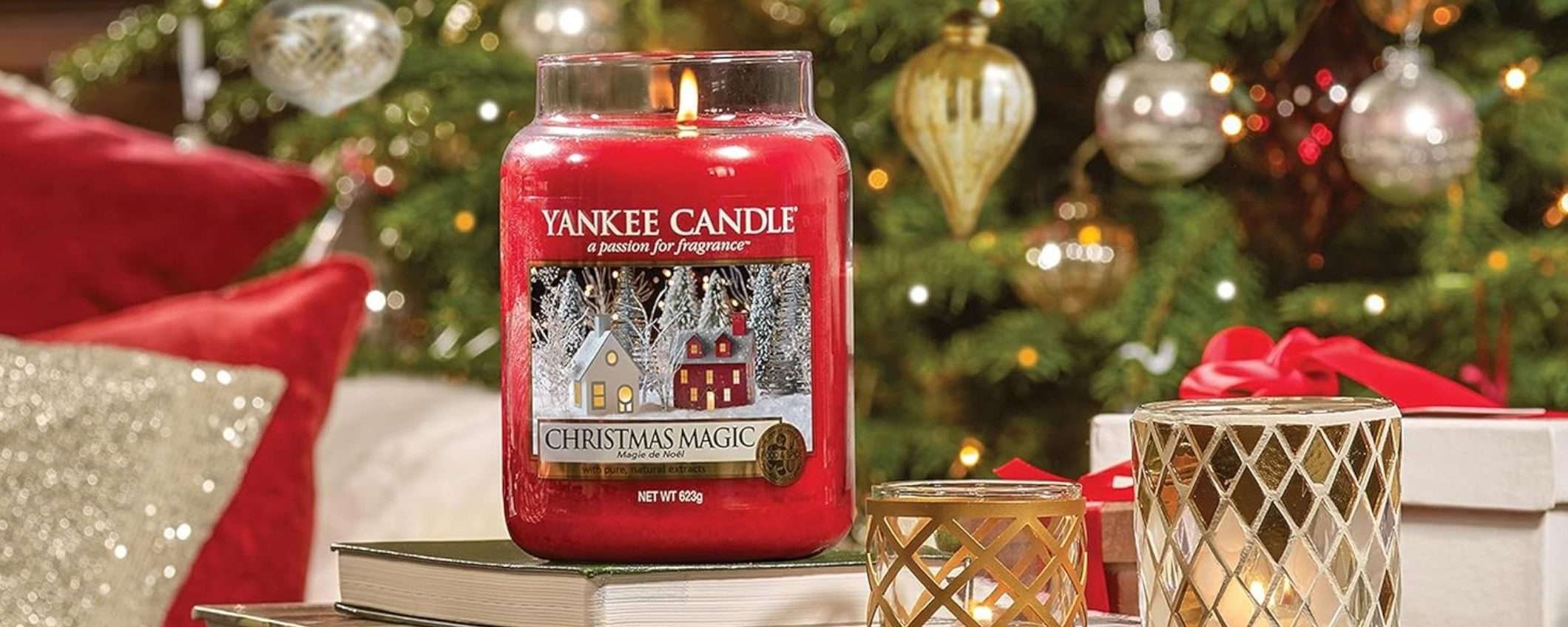 Yankee Candle in anticipo: candela profumata natalizia in maxi sconto (-41%)