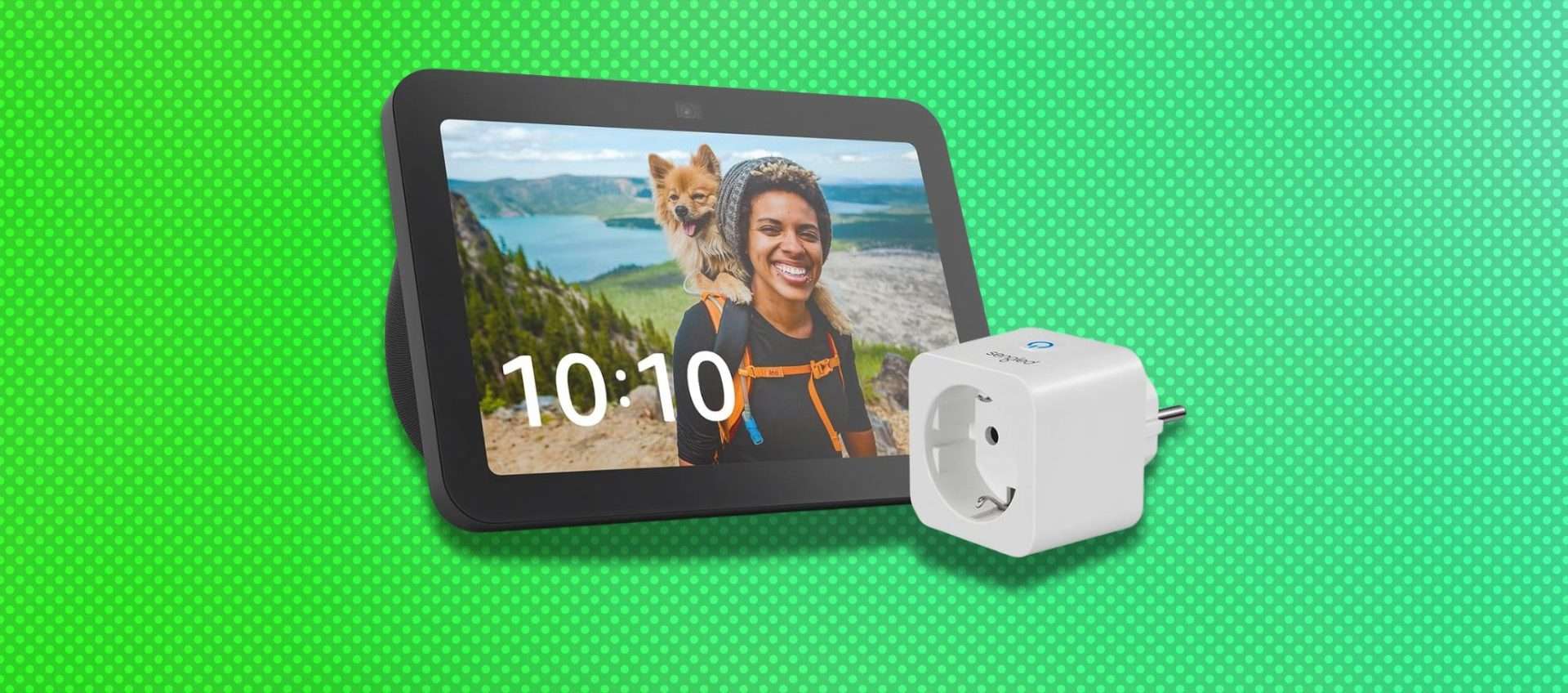 Amazon Echo Show 8 + presa intelligente: il super bundle oggi con il 38% di sconto