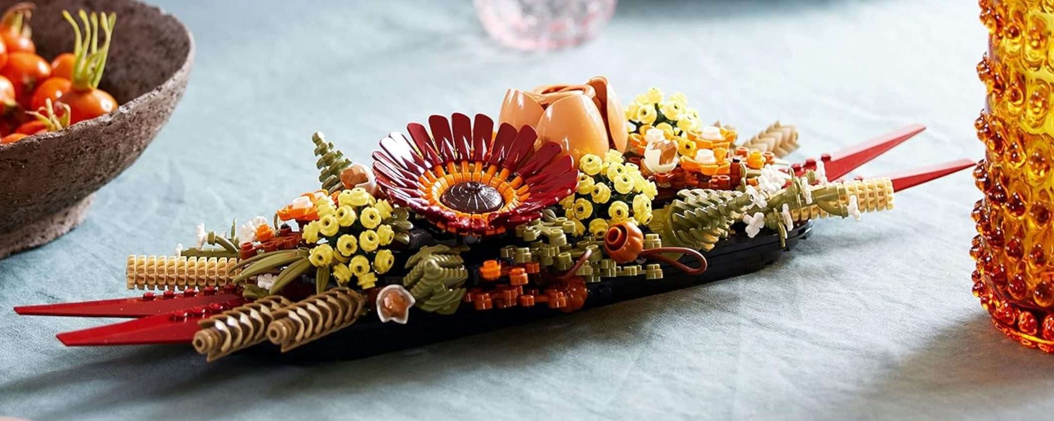 LEGO Centrotavola di fiori secchi in offerta: la decorazione autunnale che cercavi