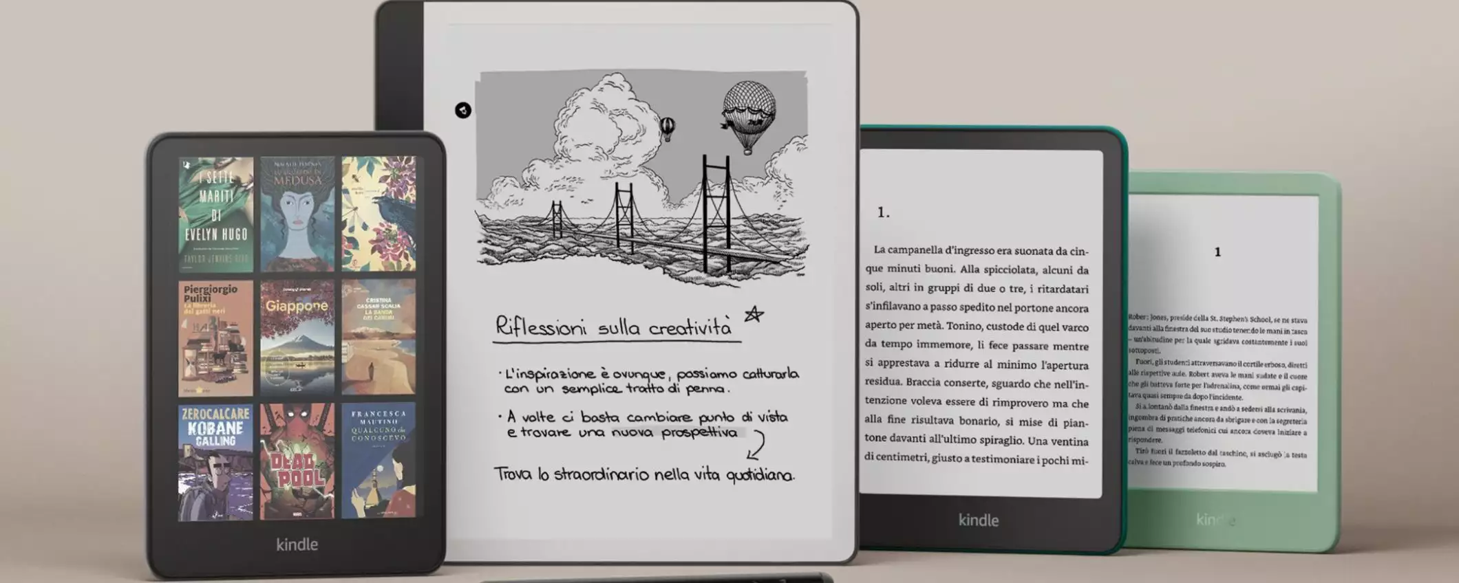 Nuovi Kindle ufficiali: c'è il primo modello a colori e quello super compatto