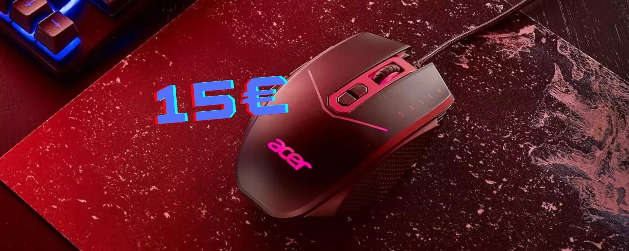 Acer Nitro: mouse da gaming con 8 pulsanti e illuminazione LED a soli 15€